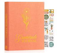 Lanpn Diario de Gratitud Y Manifestación para Mujer Hombre, Journal 5 Minutos las Gratitudes con Afirmaciones, Cuaderno de Agradecimiento Guiado, 4 Meses Personal Growth Reflexión, Inglés, Rojo