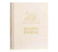 Lanpn Diario de Lectura Cuaderno de Lecturas de Lino, Reading book journal con 52 Reseña del libro, Libro Leídos Leidos Diario Cuaderno de Lector, Regalo para Amantes de la los Libros (Beige)