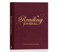 Lanpn Diario de Lectura Cuaderno de Lecturas de Lino, Reading book journal, Diario Cuaderno de Lector Libro Leídos Leidos con 52 Reseña del libro, Regalo para Amantes de la los Libros (Morado)