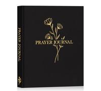 Lanpn Diario de Oración, Cuaderno de Oraciones Devocional y Estudio de La Biblia, Bible Prayer Journal, Diario Cristiano de Gratitud, Regalos Religiosos Cristianos para Mujeres Hombres Madres, Negro