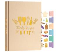 Lanpn Libro de Recetas Para 70 Recetas, B5 Mi Cuaderno Recetas Tapa Dura, Recetario de Cocina para Escribir, Recipe Journal Book, Libretas para Recetas de Cocina en Blanco, Avena, Inglés