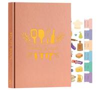 Lanpn Libro de Recetas Para 70 Recetas, B5 Mi Cuaderno Recetas Tapa Dura, Recetario de Cocina para Escribir, Recipe Journal Book, Libretas para Recetas de Cocina en Blanco, Rosa, Inglés