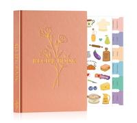 Lanpn Libro de Recetas Tapa Dura, Mi Cuaderno Recetas A5 Para 70 Recetas, Recetario de Cocina para Escribir, Recipe Journal Book, Libretas para Recetas de Cocina en Blanco, Rosa, Inglés