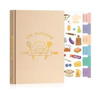 Lanpn Libro de Recetas Tapa Dura Para 70 Recetas, A5 Mi Cuaderno Recetas, Recetario de Cocina para Escribir, Recipe Journal Book, Libretas para Recetas de Cocina en Blanco, Avena, Inglés