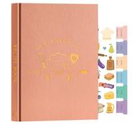 Lanpn Libro de Recetas Tapa Dura Para 70 Recetas, B5 Mi Cuaderno Recetas, Recetario de Cocina para Escribir, Recipe Journal Book, Libretas para Recetas de Cocina en Blanco, Rosa, Inglés