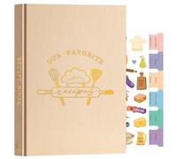 Lanpn Libro de Recetas Tapa Dura Para 70 Recetas, B5 Mi Cuaderno Recetas, Recetario de Cocina para Escribir, Recipe Journal Book, Libretas para Recetas de Cocina en Blanco, Avena, Inglés