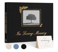 Lanpn Livre de Condoléances, Livre d'Or Des Funérailles, Funeral Guestbook - In Loving Memory, Libro de Invitados Visitas para Servicio Funerario, Carnet pour Les Funérailles Deuil, Negro