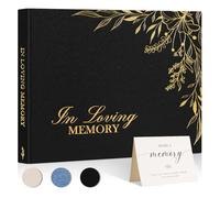 Lanpn Livre d'Or Des Funérailles, Funeral Guestbook - In Loving Memory, Livre de Condoléances, Libro de Invitados Visitas para Servicio Funerario, Carnet pour Les Funérailles Deuil, Negro