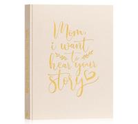 Lanpn Mama Cuentame la historia de tu vida, Diario guiado de la vida de Mamá Libro de lino recuerdos Día de la Madre con 270+ preguntas Mom Sroty Book Journal Cumpleaños Navidad Regalo, Beige, Inglés