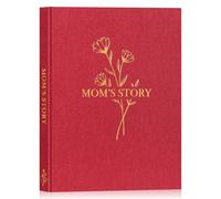 Lanpn Mama Cuentame la historia de tu vida, Diario guiado de la vida de Mamá Libro recuerdos Día de la Madre con 270+ preguntas Mom Sroty Book Journal Cumpleaños Navidad Regalo, Rojo, Inglés