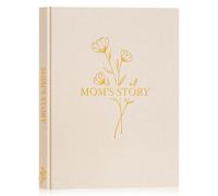 Lanpn Mama Cuentame la historia de tu vida, Diario guiado de la vida de Mamá Libro recuerdos Día de la Madre con 270+ preguntas Mom Sroty Book Journal Cumpleaños Navidad Regalo, Beige, Inglés