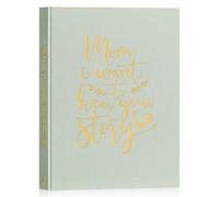 Lanpn Mama Cuentame la historia de tu vida, Diario guiado de la vida de Mamá Libro recuerdos Día de la Madre con 270+ preguntas Cumpleaños Navidad Regalo Mom Sroty Book Journal, Verde salvia, Inglés