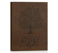 Lanpn Papá Cuéntame la Historia de tu Vida, Papa hablame de ti de Cuero con 300+ preguntas, Regalo del Día del Padre Navidad Cumpleaños, Dad Hear Your Life Sroty, Cuentame de la vida Papa (Marrón)