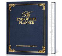Lanpn Planificador de Fin de Vida con Pestañas - My End of Life Planner, Diario Guiado para Últimos Deseos Testamentos, Organizador para Planificación Funeraria Documentos Importantes, Inglés, Azul