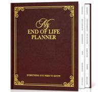 Lanpn Planificador de Fin de Vida con Pestañas - My End of Life Planner, Diario Guiado para Últimos Deseos Testamentos, Organizador para Planificación Funeraria Documentos Importantes, Inglés, Marrón