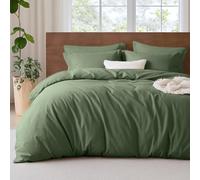 Lanqinglv Ropa de Cama de 135 x 200 cm, 2 Piezas, Color Verde Salvia Liso, Funda nórdica de 135 x 200 cm con Cremallera y Funda de Almohada de 80 x 80 cm de Microfibra Renforce