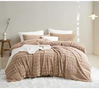 Lanqinglv Ropa de Cama de Felpa de 135 x 200 cm, Piel sintética, Color Caqui, mullida, Ropa de Cama de Invierno, cálida y acogedora, Franela de Forro Polar, Tacto de Cachemira, Funda nórdica con
