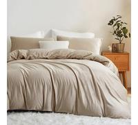 Lanqinglv Ropa de Cama de Franela de Forro Polar, 135 x 200 cm, Color Caqui, Copos de Avena, Felpa, mullida, Ropa de Cama de Invierno, cálida Funda nórdica con Cremallera y Funda de Almohada de 80 x