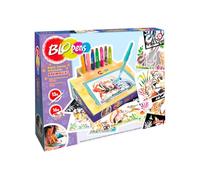BLOPENS - Centro de Actividades Super Animal - Nuevo - 16 Plantillas Efecto Aerógrafo - Caja Convertible en Soporte - Tapas Lavables - Juego Creativo Para Niños a partir de 5 Años
