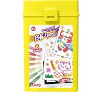 Lansay - BLOPENS - Cubo Jardín de Hadas - Actividad creativa para niños desde 5 años - Dibujo, pintura y creación con plantillas - Manualidad sin pantallas con flores y hadas