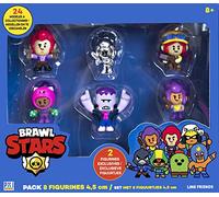 Lansay Brawl Stars - Pack 8 Figuras de 4,5 cm - Brawlers Team C - Personajes de Videojuegos - A Partir de 8 años