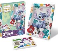Lansay - COLLECTION SEQUINS - Disney Stitch Set - Crea un brillante tablero de puntadas de lentejuelas - Incluye compartimento de almacenamiento - Separa y organiza fácilmente las lentejuelas - 7 años