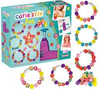 Lansay - Cutie Stix Fun - Set para Crear 5 Pulseras - Desde 6 Años | Joyas para Realizar - Estación de Corte, 10 Barritas de Color y 5 Cierres - Cuentas Multicolores - Mezclar las Formas