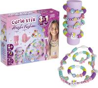 Lansay - Cutie Stix Heishi Fashionista 3 en 1 - Set Joyas - Desde 6 Años | Taller Creativo - Cortar, Perforar y Ensartar las Cuentas Planas - Sin Pegamento - Para Compartir con las Amigas del Cole