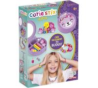 Lansay - Cutie Stix Joyero Creativo Kitty - Set de Joyas - Desde 6 Años | Bisutería para Crear - Barritas Perforadas, Hilo y Cierres Incluidos - Se Convierte en Caja con Espejo - Con Estuche