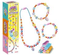 Lansay - Cutie Stix Recambio Stix y Perlas - Joyas Creativas - Desde 4 Años | Complemento del Taller - 6 Barritas, 160 Bolitas, 2 Colgantes y 2 Hilos - Renovar las Creaciones - Colores Surtidos