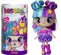 Lansay Decora Girlz - Minimuñeca de Moda con 8 Accesorios y Pegatinas sorpresas, Juguete de muñeca de 12,7 cm Coleccionable, para niños a Partir de 4 años, Estilo único para Personalizar