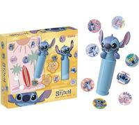 Lansay - Disney Stitch Stickers Fun - Taller Creativo - Desde 5 Años | Decoración Personalizada - 200 Pegatinas, 10 Láminas Ilustradas y 1 Sello - Escenas por Inventar - Soportes Reutilizables