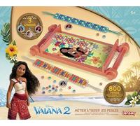 Lansay - DISNEY VAIANA 2 - Telar de cuentas - Creación de pulseras de cuentas para niños - 800 cuentas de colores hilos y charms - Actividad manual - Desde 5 años