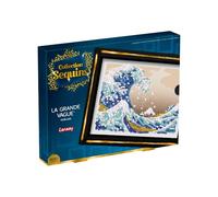 COLLECTION SEQUINS - La Ola - Hokusai - Crea una brillante pintura de lentejuelas de Hokusai - Incluye compartimento de almacenamiento - Actividad creativa para adolescentes - 14 años