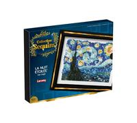 COLLECTION SEQUINS - Noche Estrellada - Van Gogh - Crea un centelleante cuadro de lentejuelas de Van Gogh - Compartimento de almacenamiento incluido - Actividad creativa para adolescentes - 14 años