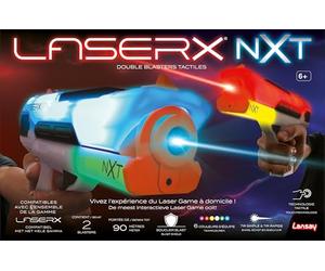LANSAY - Laser X NXT - Double Blasters Tácticos Láser niños Desde 6 años - Juego de Tiro Interactivo con Alcance 90 Metros y Efectos Luminosos - Experiencia Laser Game en casa - Idea de Regalo