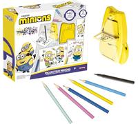 Lansay - Magic Lign Proyector Minions - Aprender a Dibujar - Desde 5 Años | Reproducir Modelos - Doble Zoom para Ajustar el Tamaño - Trazo Guiado por Observación - Momento Tranquilo sin Pantallas