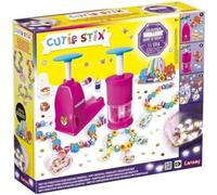 CUTIE STIX - Kit de creación de mis joyas de cristal para niños desde 6 años - Kit de fabricación de pulseras y collares para niños - Corta y crea tus perlas - Brilla en la oscuridad - Lansay