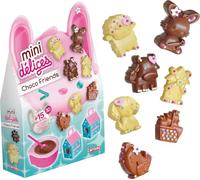 Lansay - MINI DELICES - Choco Friends - Kit de creación con chocolate para niños a partir de 6 años - Prepara 15 bombones con forma de animales - Envoltorio de regalo incluido - Idea de actividad