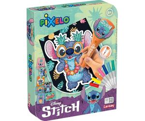 Lansay - Pixelo Estuche Disney Stitch - Boli Electrónico - Desde 6 Años | Dibujo por Puntos - Láminas Listas para Colorear y Rotuladores Incluidos - Dos Acabados Posibles - Ganar Regularidad