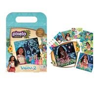 Lansay - Pixelo Phospho 2D Disney Vaiana 2 - Brilla de Noche - Desde 7 Años | Actividad Creativa - Gel Fosforescente para Extender Zona a Zona - Uso Totalmente Manual - Personajes que se Iluminan