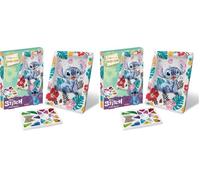 Lansay - Sequins Disney Stitch - Cuadro Brillante Creativo - Desde 7 Años (Paquete de 2)