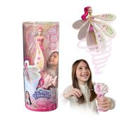 Lansay Sky Dancers - Fucsia Fantasy - Muñeca voladora mágica para niños a partir de 6 años - Hada volando con un lanzador - Sorprende a tus hijos - Funciona sin pilas - Idea de regalo