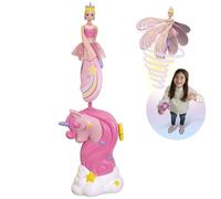 Lansay - Sky Dancers Rainbow Rose - Hada Voladora 18 Cm - Desde 6 Años | Figura para Lanzar - Unicornio de Lanzamiento y Mecanismo sin Pilas - Vuelo Espectacular - Reino Mágico de las Hadas