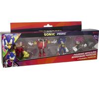 Lansay Sonic Prime - Juego de 4 Figuras articuladas de 7,5 cm - Colección de Personajes de Dibujos Animados y Videojuegos - Juguetes para niños a Partir de 8 años