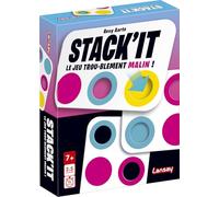 Lansay | Stack'IT - Juego de cartas táctico y lógico para toda la familia | Combina colores y agujeros perforados | Reflexión, Observación y Estrategia | 2 a 6 jugadores | A partir de 5 años | Formato