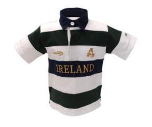 Lansdowne Ireland - Camiseta de Rugby de Manga Media para niños, Color Blanco y Dorado, Age 1/2 Years