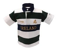 Lansdowne Ireland - Camiseta de rugby de manga media para niños, color blanco y dorado, Edad 3/4 Años