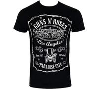 LANSHAN Guns & Roses Men's Paradise City Label T-Tshirts Camisetas y Tops(Large)