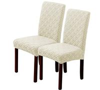 LANSHENG Fundas Sillas de Comedor, Elástica Fundas para Sillas 2 Piezas, Desmontables Lavables (, 2 Piezas)